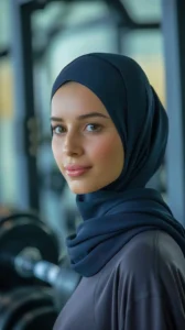 Soins du cuir chevelu sous le hijab illustrant les besoins capillaires liés au climat, au confort et à la formulation cosmétique